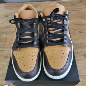 Jordan Tan and Brown Athletic Shoes